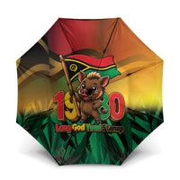 Vanuatu Independence Day Umbrella Chibi Boar Proud To Be A Ni-Van LT14 One Size Folded 11.42 inch Opened Diameter 37.4 inch Multicolor - Polynesian Pride