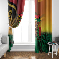 Vanuatu Independence Day Window Curtain Chibi Boar Proud To Be A Ni-Van LT14 - Polynesian Pride