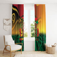 Vanuatu Independence Day Window Curtain Chibi Boar Proud To Be A Ni-Van LT14 - Polynesian Pride