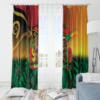 Vanuatu Independence Day Window Curtain Chibi Boar Proud To Be A Ni-Van LT14 - Polynesian Pride