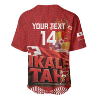 Tonga Rugby Custom Baseball Jersey 2026 Go Ikale Tahi Ngatu Pattern LT14 - Polynesian Pride