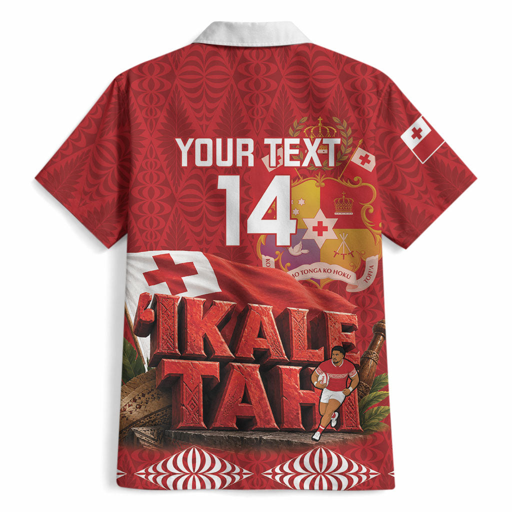 Tonga Rugby Custom Hawaiian Shirt 2026 Go Ikale Tahi Ngatu Pattern LT14 - Polynesian Pride