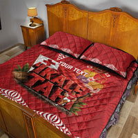 Tonga Rugby Custom Quilt Bed Set 2026 Go Ikale Tahi Ngatu Pattern LT14 - Polynesian Pride