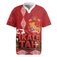Tonga Rugby Custom Rugby Jersey 2026 Go Ikale Tahi Ngatu Pattern LT14 Red - Polynesian Pride