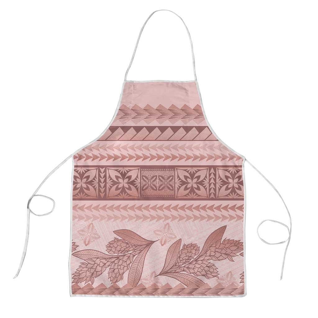 Pastel Pink Samoa Siapo Teuila Flowers Apron LT14 Pastel Pink - Polynesian Pride
