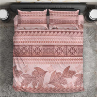 Pastel Pink Samoa Siapo Teuila Flowers Bedding Set LT14 Pastel Pink - Polynesian Pride