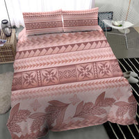 Pastel Pink Samoa Siapo Teuila Flowers Bedding Set LT14 - Polynesian Pride