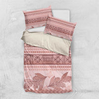 Pastel Pink Samoa Siapo Teuila Flowers Bedding Set LT14 US Twin 172cm x 218cm Pastel Pink - Polynesian Pride