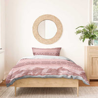 Pastel Pink Samoa Siapo Teuila Flowers Bedding Set LT14 - Polynesian Pride