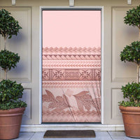 Pastel Pink Samoa Siapo Teuila Flowers Door Cover LT14 Pastel Pink - Polynesian Pride