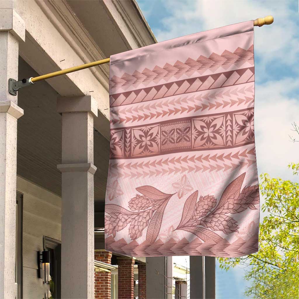 Pastel Pink Samoa Siapo Teuila Flowers Garden Flag LT14 House Flag Pastel Pink - Polynesian Pride