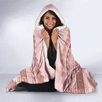 Pastel Pink Samoa Siapo Teuila Flowers Hooded Blanket LT14 - Polynesian Pride