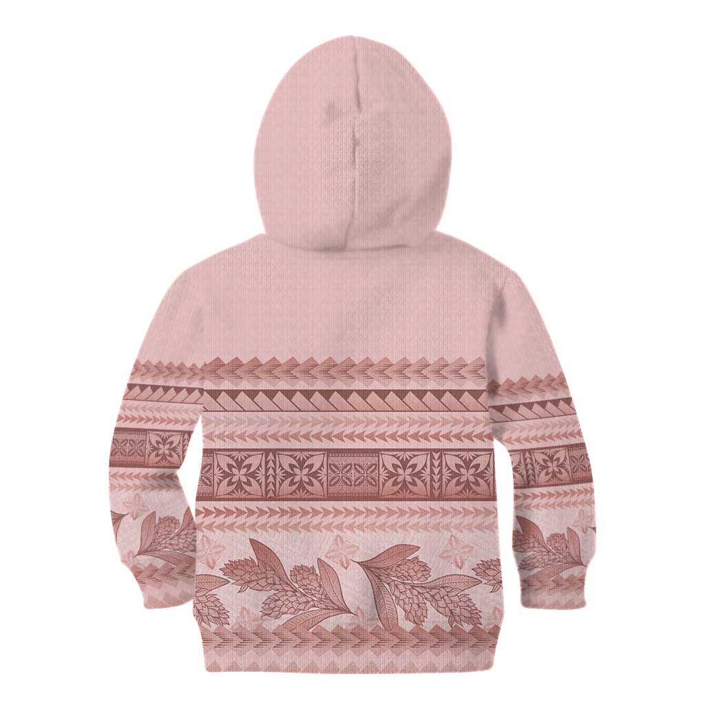 Pastel Pink Samoa Siapo Teuila Flowers Kid Hoodie LT14 - Polynesian Pride