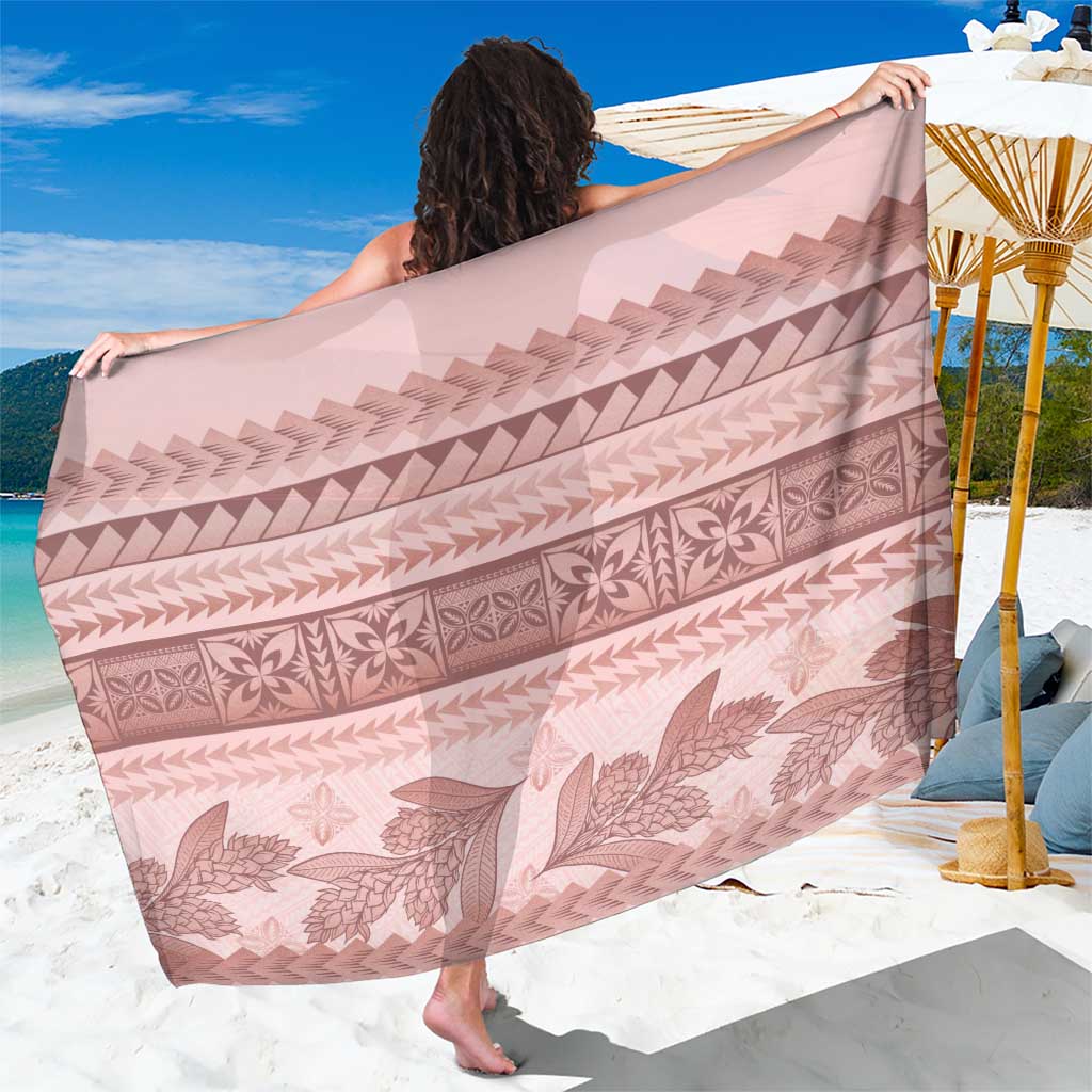 Pastel Pink Samoa Siapo Teuila Flowers Sarong LT14 One Size 44 x 66 inches Pastel Pink - Polynesian Pride