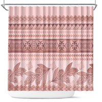Pastel Pink Samoa Siapo Teuila Flowers Shower Curtain LT14 Pastel Pink - Polynesian Pride