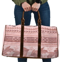 Pastel Pink Samoa Siapo Teuila Flowers Travel Bag LT14 Pastel Pink - Polynesian Pride