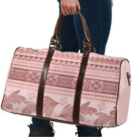 Pastel Pink Samoa Siapo Teuila Flowers Travel Bag LT14 - Polynesian Pride