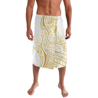 Polynesia White Sunday Lavalava Plumeria Polynesian Tribal Gold Color LT14 White - Polynesian Pride