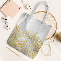 Polynesia White Sunday Tote Bag Plumeria Polynesian Tribal Gold Color LT14 White Strap One Size White - Polynesian Pride