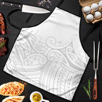 Polynesia White Sunday Apron Plumeria Polynesian Tribal Grey Color LT14 White - Polynesian Pride