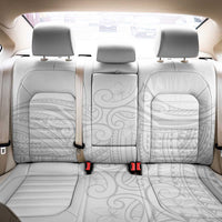 Polynesia White Sunday Back Car Seat Cover Plumeria Polynesian Tribal Grey Color LT14 - Polynesian Pride