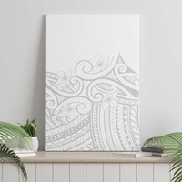Polynesia White Sunday Canvas Wall Art Plumeria Polynesian Tribal Grey Color LT14 - Polynesian Pride