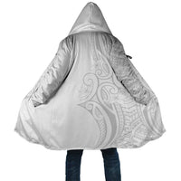 Polynesia White Sunday Cloak Plumeria Polynesian Tribal Grey Color LT14 Unisex White - Polynesian Pride