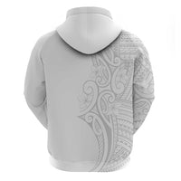 Polynesia White Sunday Hoodie Plumeria Polynesian Tribal Grey Color LT14 - Polynesian Pride
