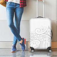Polynesia White Sunday Luggage Cover Plumeria Polynesian Tribal Grey Color LT14 - Polynesian Pride