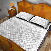 Polynesia White Sunday Quilt Bed Set Plumeria Polynesian Tribal Grey Color LT14 - Polynesian Pride