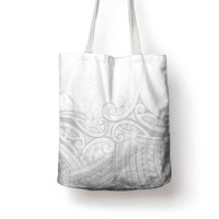 Polynesia White Sunday Tote Bag Plumeria Polynesian Tribal Grey Color LT14 - Polynesian Pride