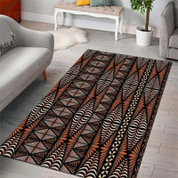 Malo e lelei Tonga Area Rug Tongan Ngatu Vintage Brown LT14 - Polynesian Pride