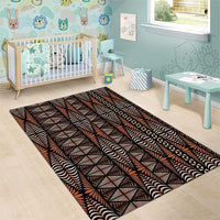 Malo e lelei Tonga Area Rug Tongan Ngatu Vintage Brown LT14 - Polynesian Pride