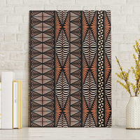 Malo e lelei Tonga Canvas Wall Art Tongan Ngatu Vintage Brown LT14 Without Frame Brown - Polynesian Pride