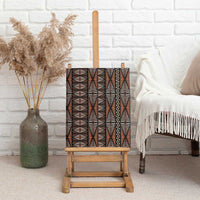 Malo e lelei Tonga Canvas Wall Art Tongan Ngatu Vintage Brown LT14 - Polynesian Pride