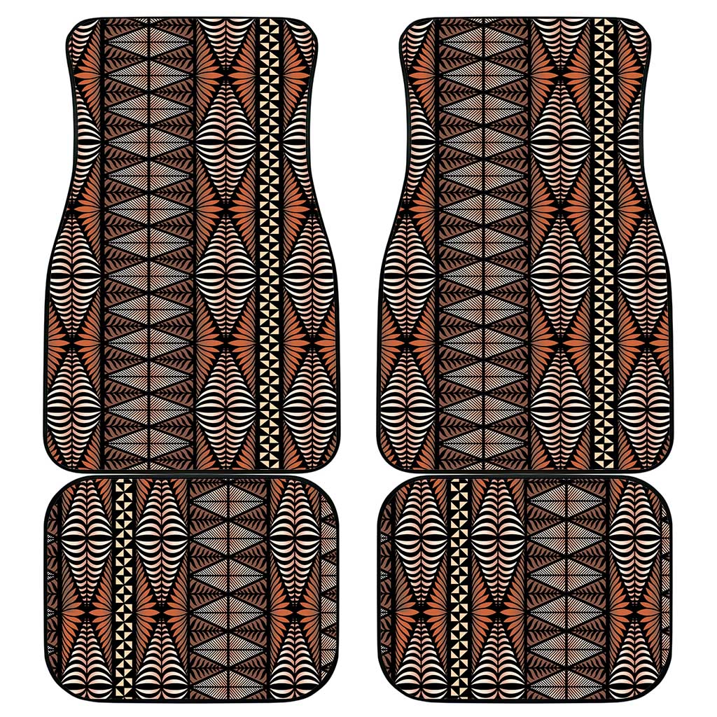 Malo e lelei Tonga Car Mats Tongan Ngatu Vintage Brown LT14 - Polynesian Pride