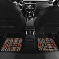 Malo e lelei Tonga Car Mats Tongan Ngatu Vintage Brown LT14 Set 2pcs - Back Brown - Polynesian Pride