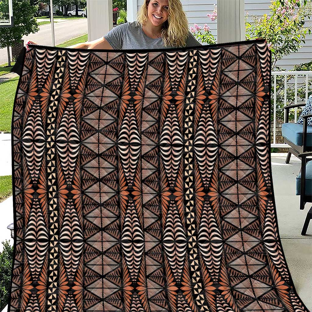 Malo e lelei Tonga Quilt Tongan Ngatu Vintage Brown LT14 Brown - Polynesian Pride
