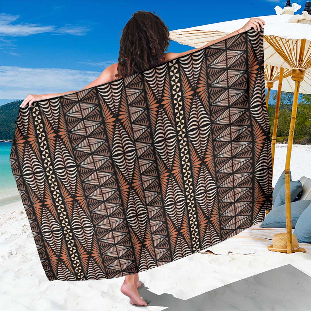 Malo e lelei Tonga Sarong Tongan Ngatu Vintage Brown LT14 One Size 44 x 66 inches Brown - Polynesian Pride
