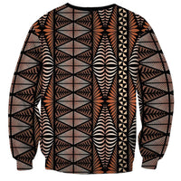 Malo e lelei Tonga Sweatshirt Tongan Ngatu Vintage Brown LT14 - Polynesian Pride