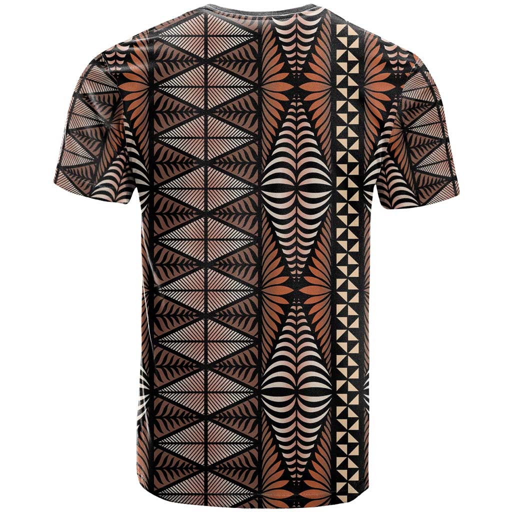 Malo e lelei Tonga T Shirt Tongan Ngatu Vintage Brown LT14 - Polynesian Pride