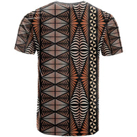 Malo e lelei Tonga T Shirt Tongan Ngatu Vintage Brown LT14 - Polynesian Pride