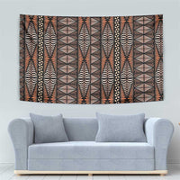 Malo e lelei Tonga Tapestry Tongan Ngatu Vintage Brown LT14 - Polynesian Pride
