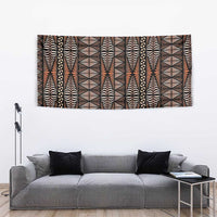 Malo e lelei Tonga Tapestry Tongan Ngatu Vintage Brown LT14 - Polynesian Pride