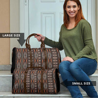 Malo e lelei Tonga Travel Bag Tongan Ngatu Vintage Brown LT14 - Polynesian Pride