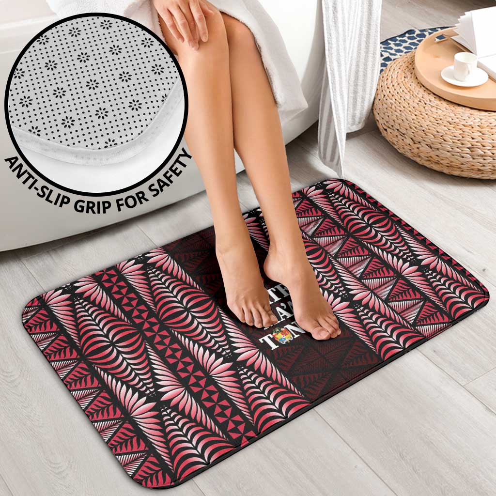 Tonga Rugby Bathroom Set 2025 Mate Maa Tonga Ngatu Motif LT14 - Polynesian Pride