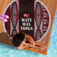 Tonga Rugby Beach Blanket 2025 Mate Maa Tonga Ngatu Motif LT14 - Polynesian Pride