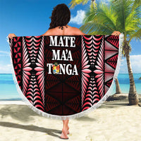 Tonga Rugby Beach Blanket 2025 Mate Maa Tonga Ngatu Motif LT14 - Polynesian Pride
