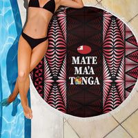 Tonga Rugby Beach Blanket 2025 Mate Maa Tonga Ngatu Motif LT14 - Polynesian Pride