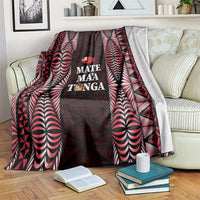 Tonga Rugby Blanket 2025 Mate Maa Tonga Ngatu Motif LT14 Red - Polynesian Pride